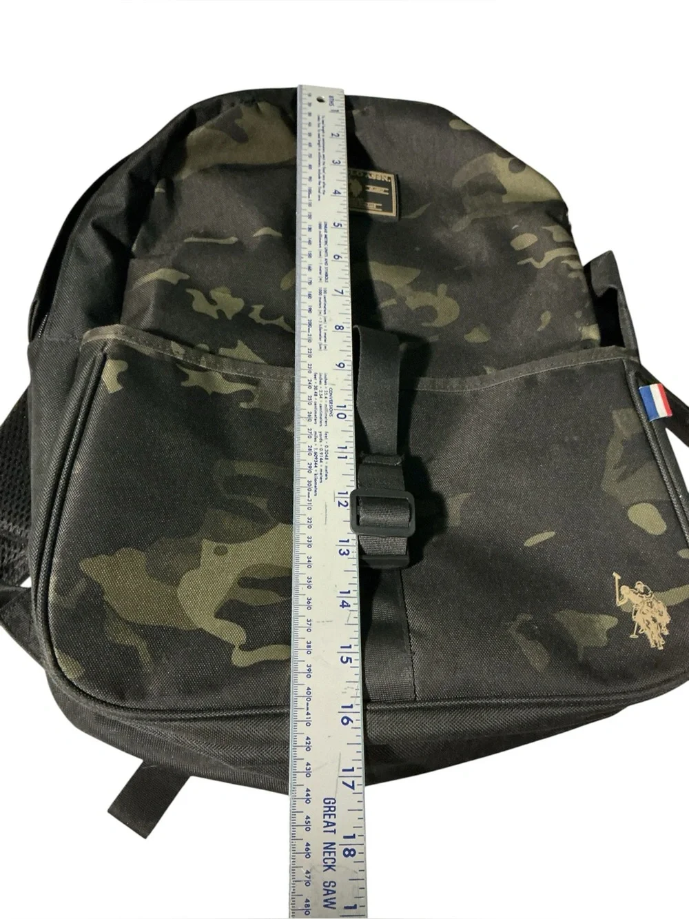 US Polo Assn.Green Camouflaged Backpack